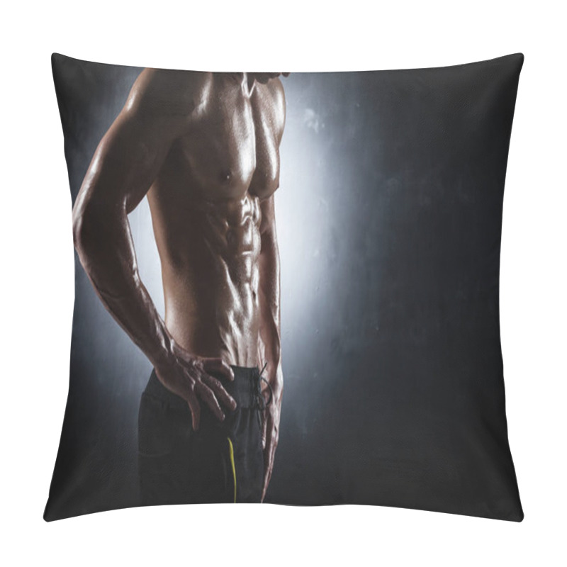 Personality  Athletic Man Posing Pillow Covers