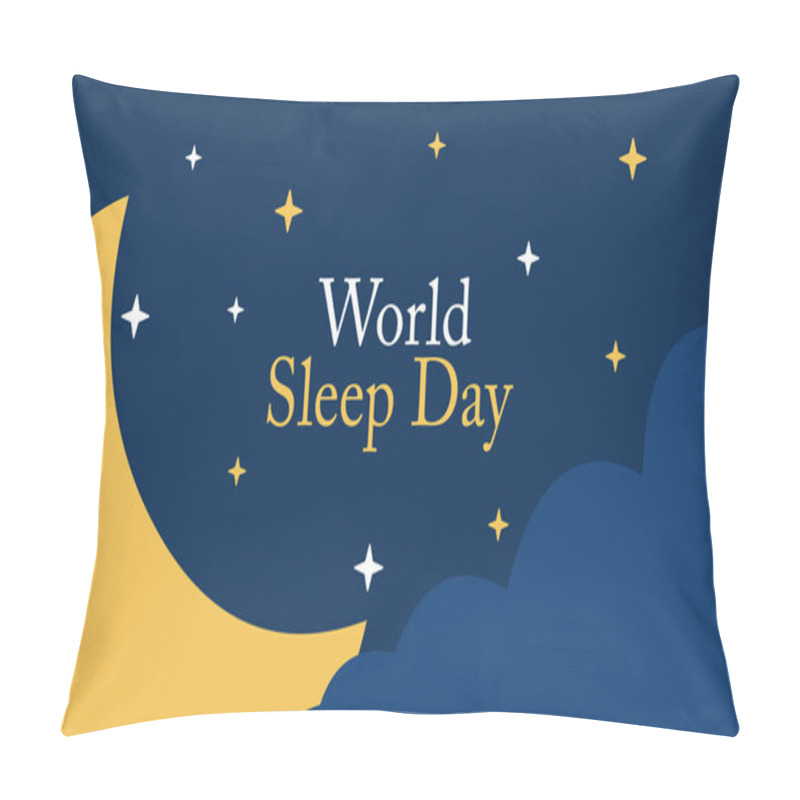 Personality  Vector Illustration On The Theme Of World Sleep Day Observed On March 13th Pillow Covers