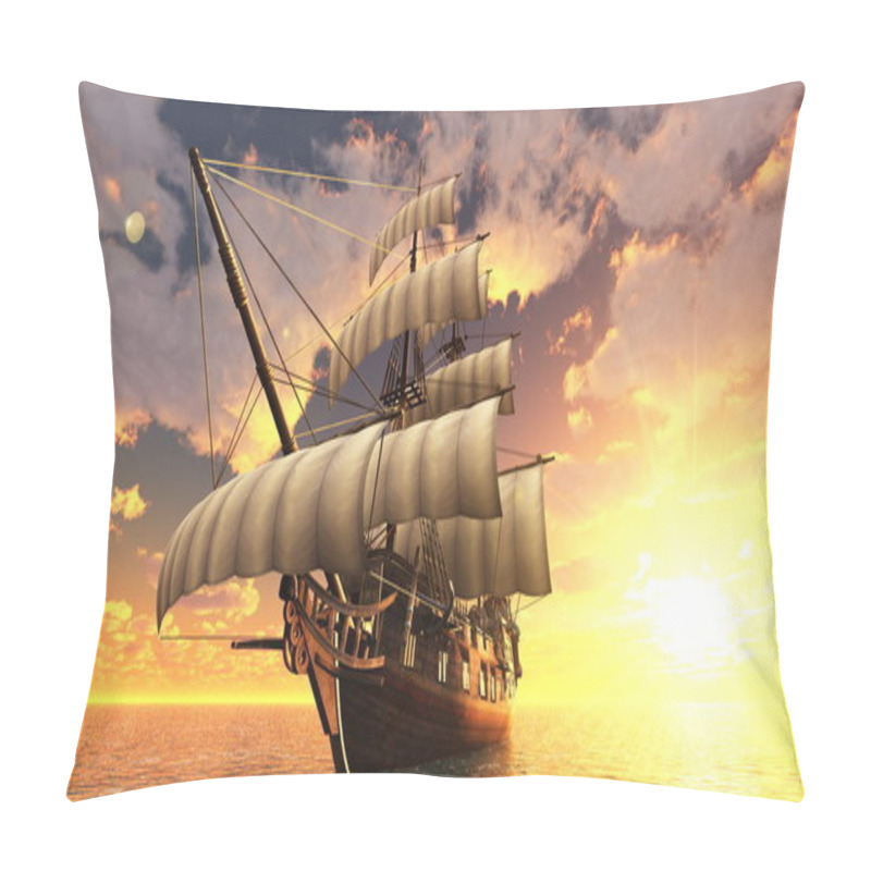 Personality  Sailing Boat Pillow Covers