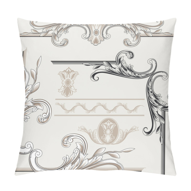 Personality  Set Of Classic Decor Elements Pillow Covers