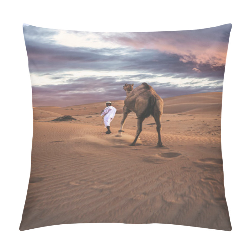 Personality  Abu Dhabi Western Region Liwa Desert In United Arab Emirates April 30, 2010 Pillow Covers