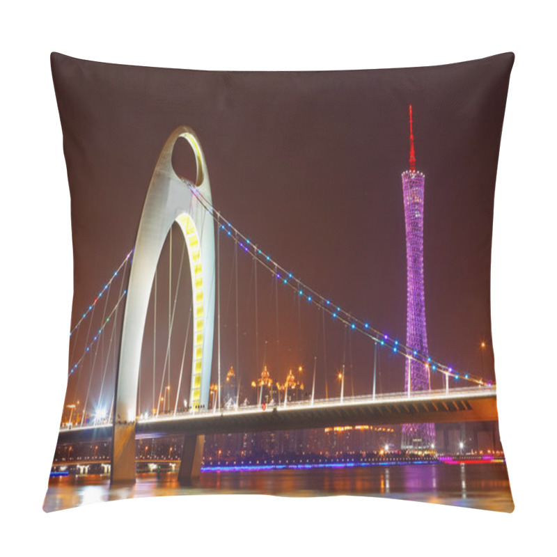 Personality  Zhujiang River And Modern Building Pillow Covers