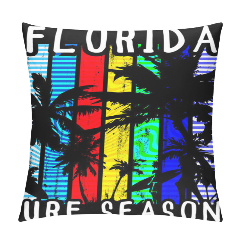 Personality  Florida Summer Tee Graphic Design Pillow Covers