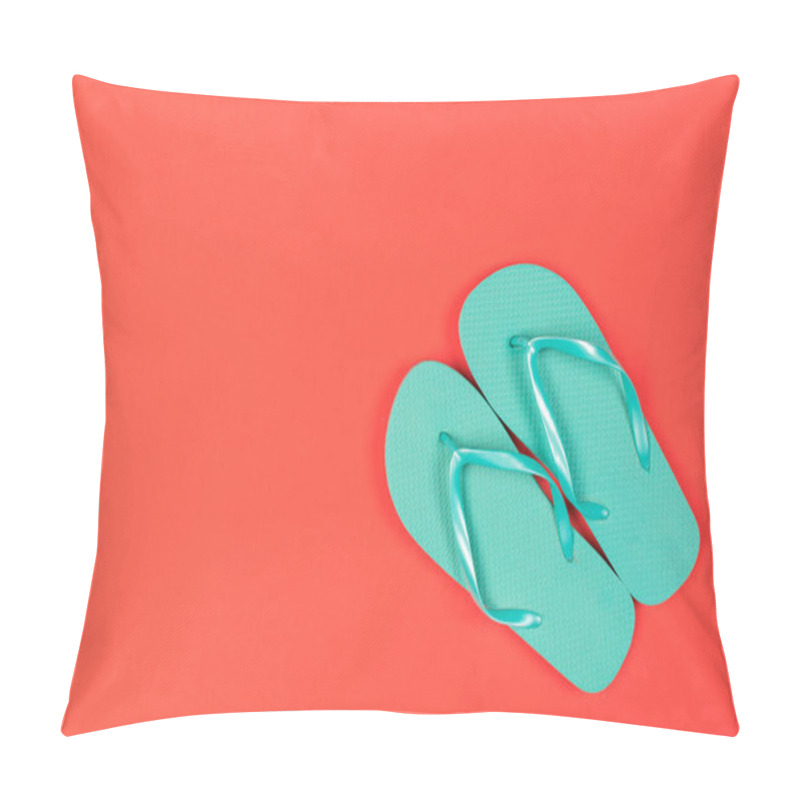 Personality  Flip Flops. Top View Pillow Covers