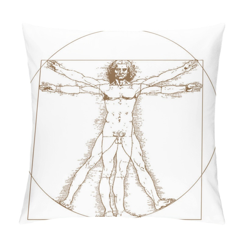 Personality  Vitruvian Man By Leonardo Da Vinci Pillow Covers