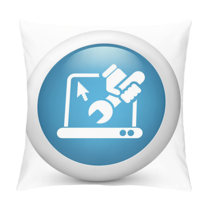 Personality  Icon Depicting Damaged Computer Pillow Covers