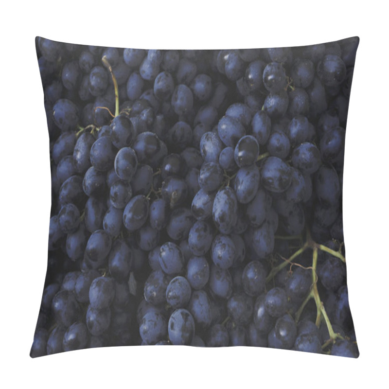 Personality  Red Wine Background Dark Grapes Blue Pillow Covers