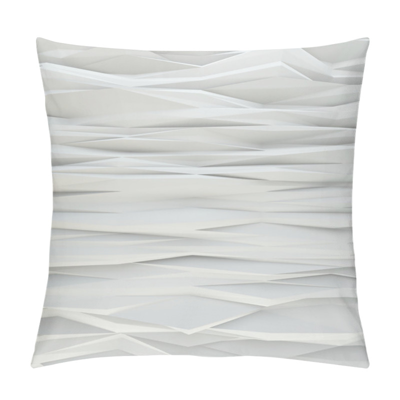 Personality  Geometric White Abstract Polygonal Noised Edges Pillow Covers