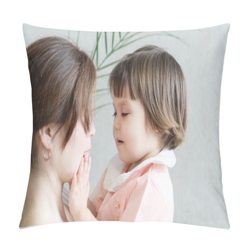 Personality  Happy Mother Hugging Child, Physical Contact, Family Relationships, Cuddling Baby For Physical Affection, Communicate Happy Daughter,happy Childhood For Little Girl, Mother Holding Child, Lovely Maternity. Mother Hugging Child, Physical Contact Pillow Covers