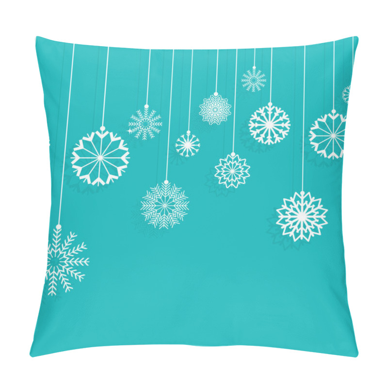 Personality  Christmas Snowflakes Background Pillow Covers