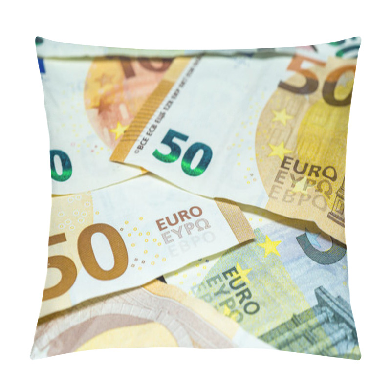 Personality  Euro Banknotes - European Currency - Fifty Euro Notes Pillow Covers