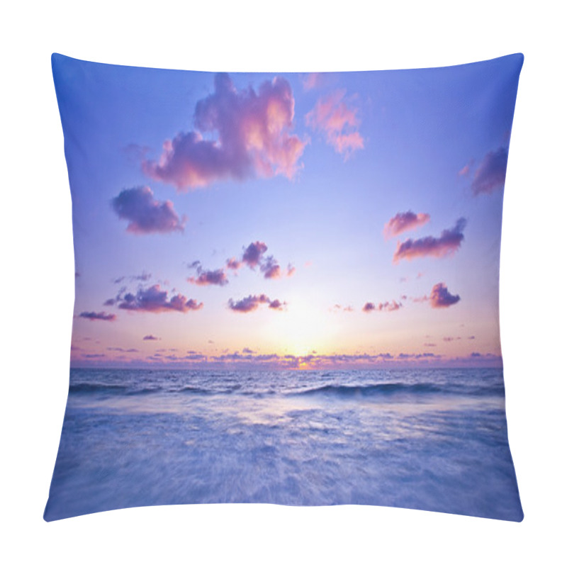 Personality  Pink Sunset On The Beach Pillow Covers