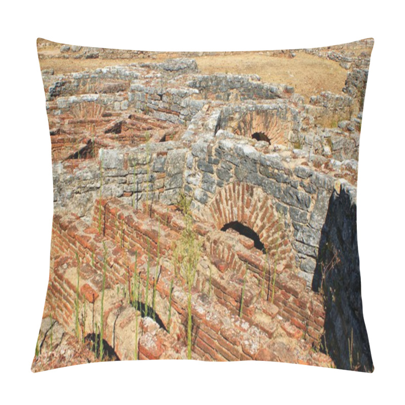 Personality  Roman Baths Ruins Of Conimbriga Pillow Covers