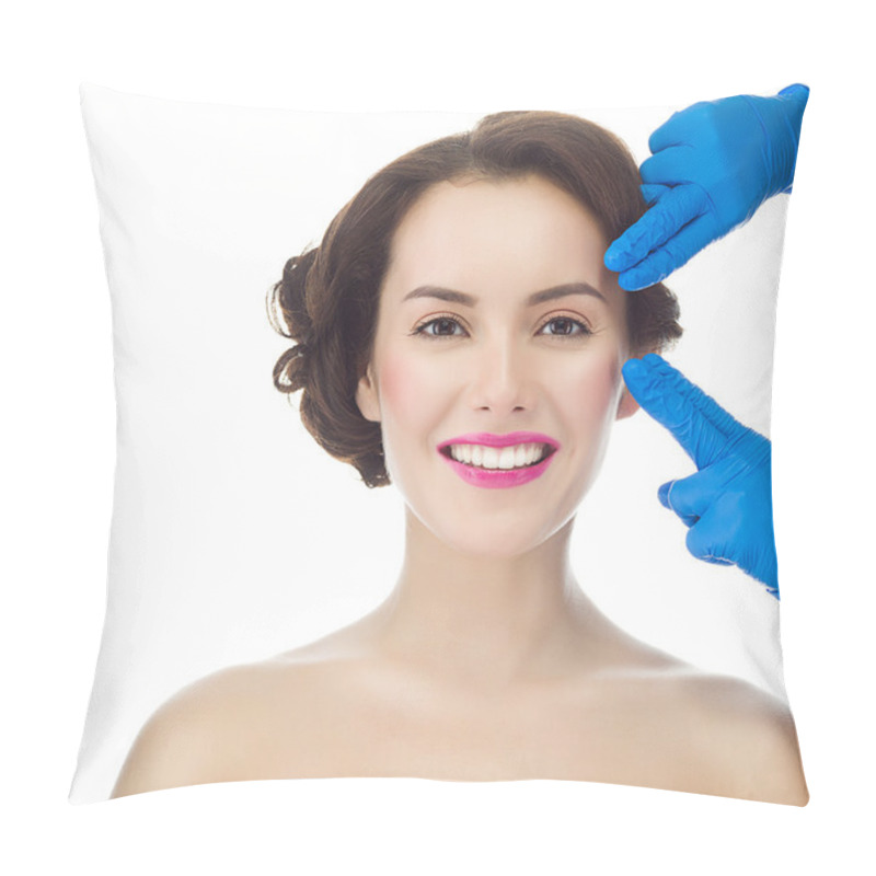 Personality  Young Beautiful Female Face Pillow Covers