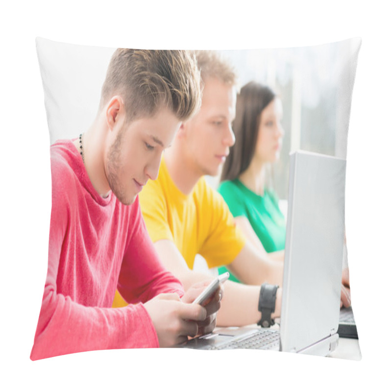 Personality  Teenage Students Studying At  Lesson Pillow Covers