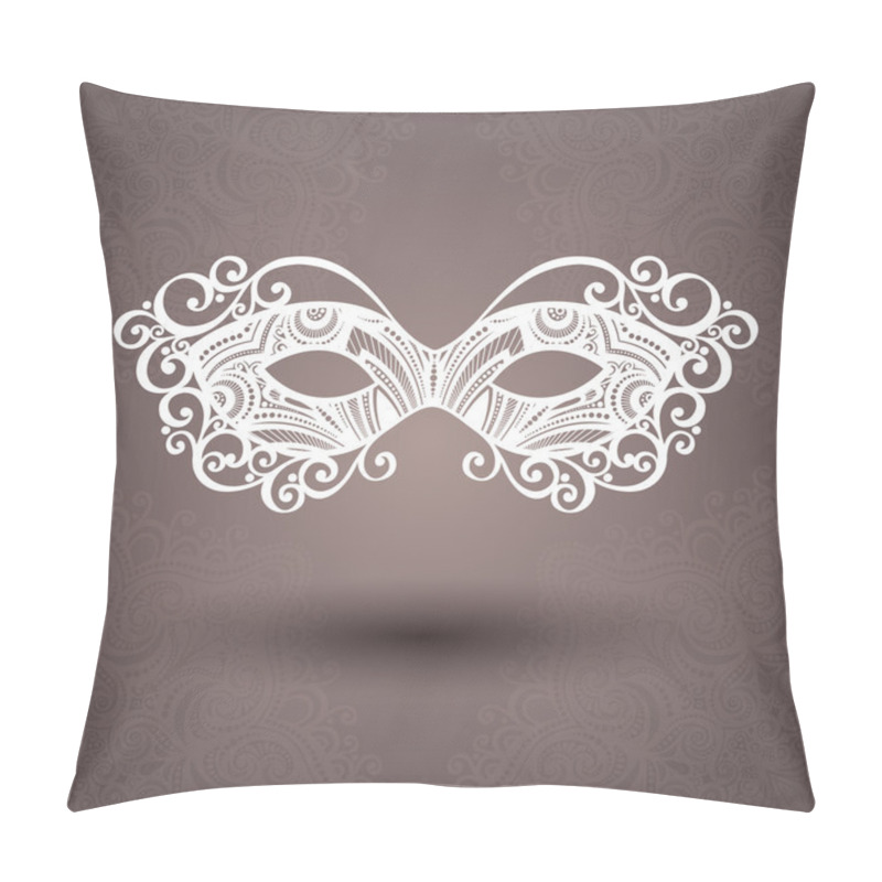 Personality  Beautiful Masquerade Mask (Vector) Pillow Covers