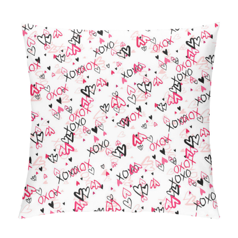 Personality  Pattern With Hand Painted Hearts Pillow Covers