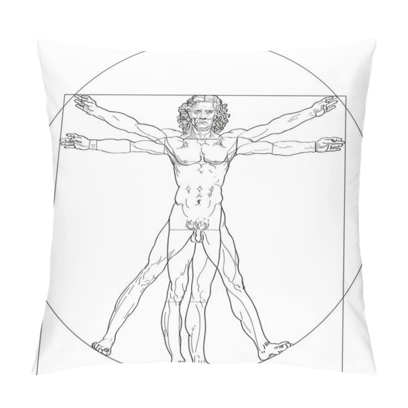 Personality  Vitruvian Man Leonardo Da Vinci Pillow Covers