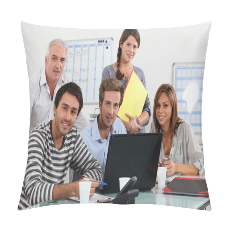 Personality  Class And Teacher Gatherd Around Laptop Pillow Covers