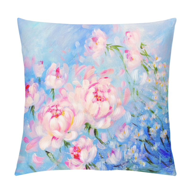 Personality  Blooming Peony Bouquet Pillow Covers