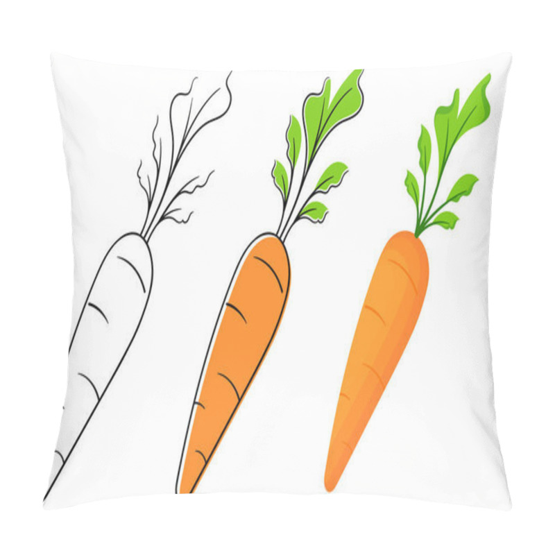 Personality  Carrots With Three Kinds Of Designs Pillow Covers