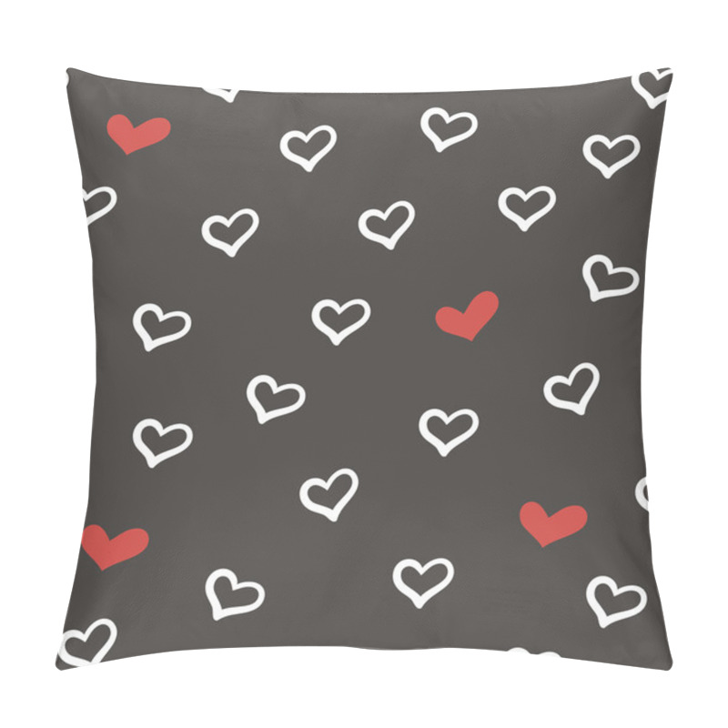 Personality  Seamless Pattern With Hearts. Pillow Covers