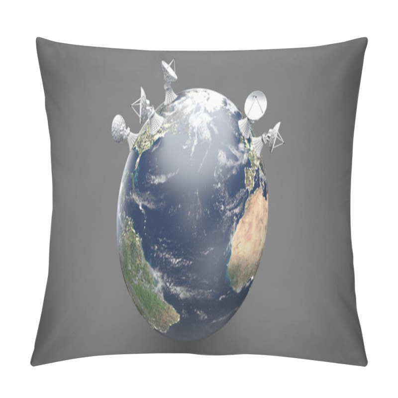 Personality  Earth - Telecommunication Antenna - Close Up Pillow Covers