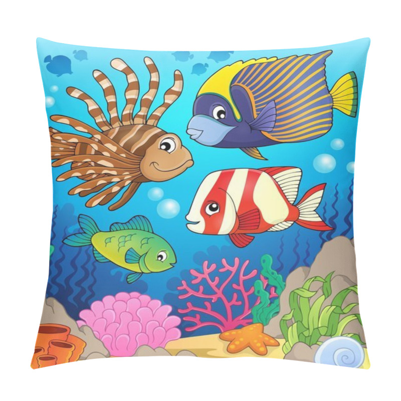 Personality  Coral Reef Fish Theme Image 1 Pillow Covers