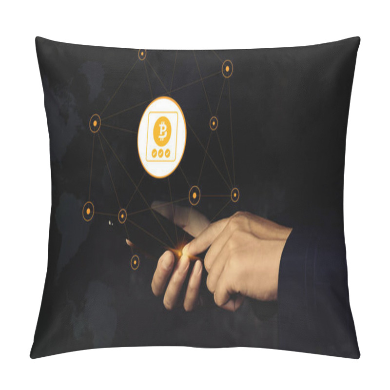 Personality   Bitcoin Always Up To Date Exploring The Role Of Developers And The Community In Continuous Improvement Of The Network Pillow Covers