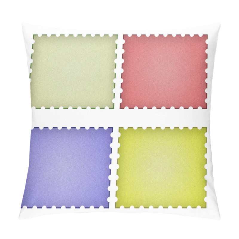 Personality  Set Of Empty Post Stamps On A White Background Pillow Covers