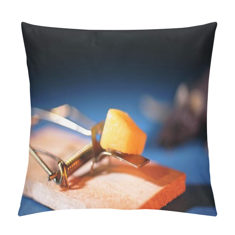 Personality  Cheese Trap: Mouse Trap With Bait Pillow Covers