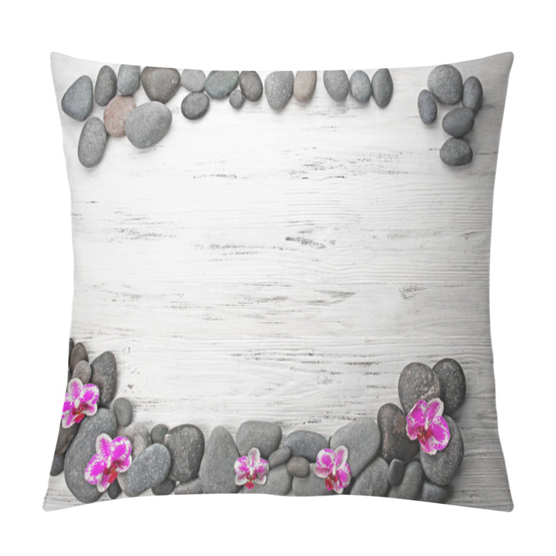 Personality  Spa Stones And Orchids Pillow Covers