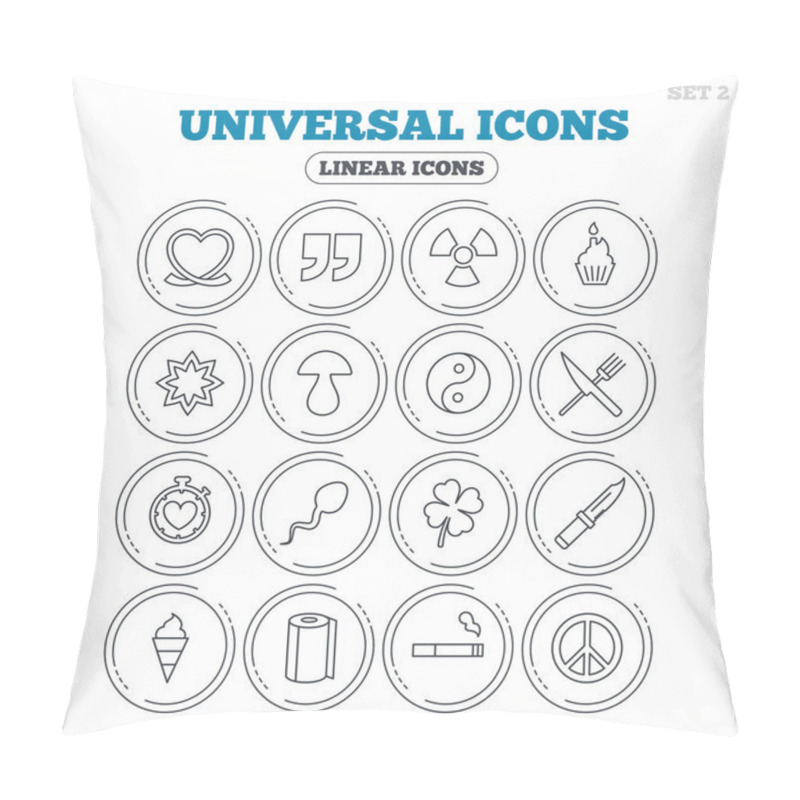 Personality  Universal Icons Set Pillow Covers