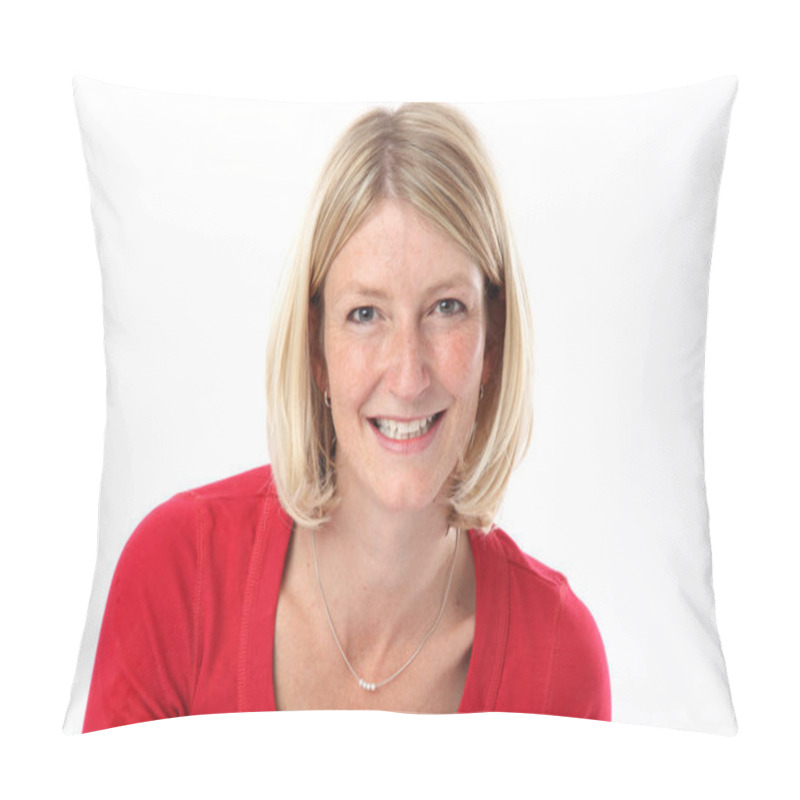 Personality  Portrait Of Attractive Woman Posing   Pillow Covers