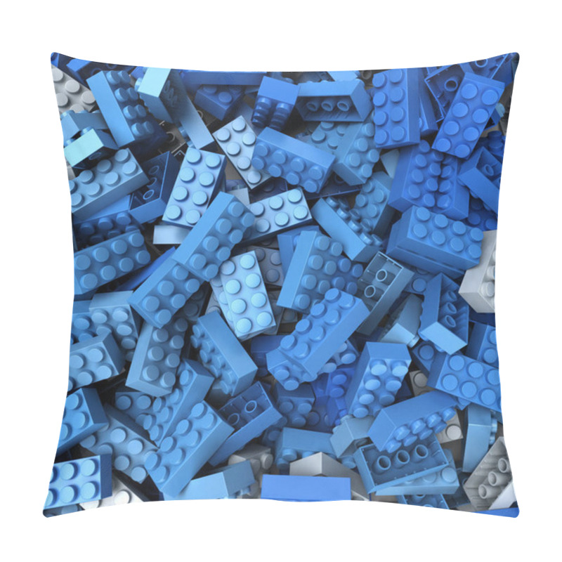 Personality  Blue Plastic Blocks Pillow Covers