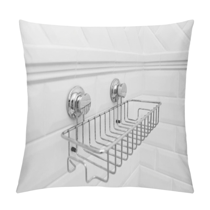 Personality  Suction Cups Compact Bath Shelf, Fixing On Tiled Wall Without Drilling. Pillow Covers