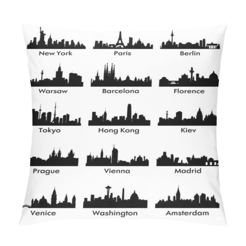 Personality  City Silhouette 15 Pillow Covers