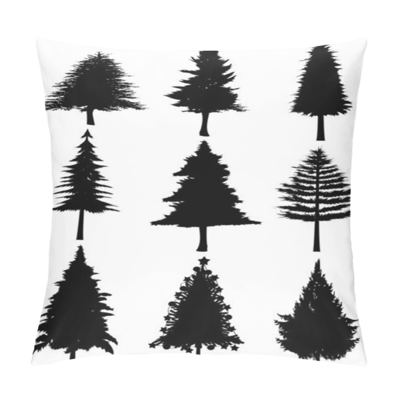 Personality  Christmas Tree Silhouette Pillow Covers