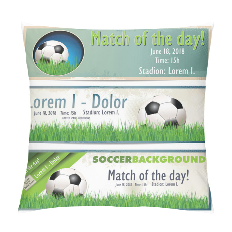 Personality  Soccer Banner, Set Pillow Covers