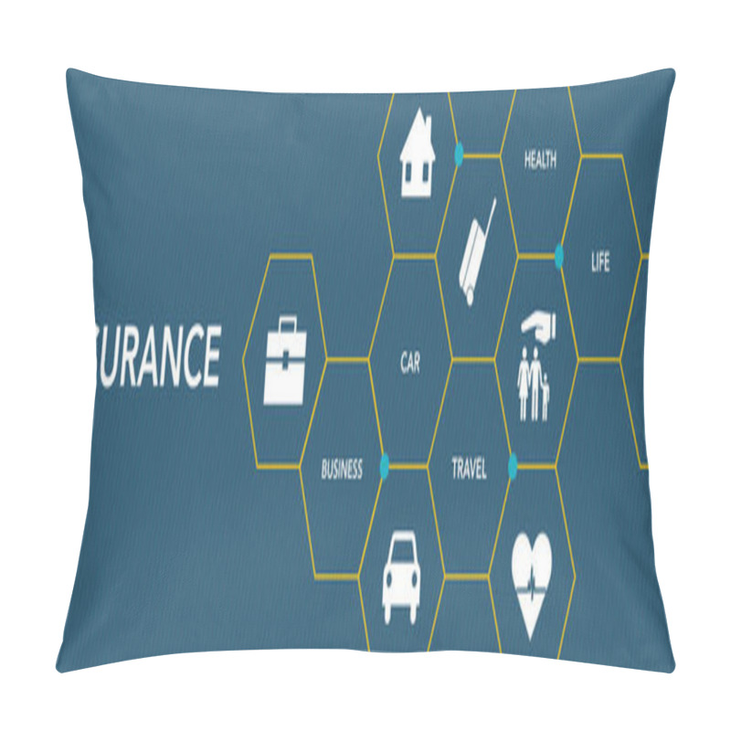 Personality  Insurance Icon Concept Pillow Covers