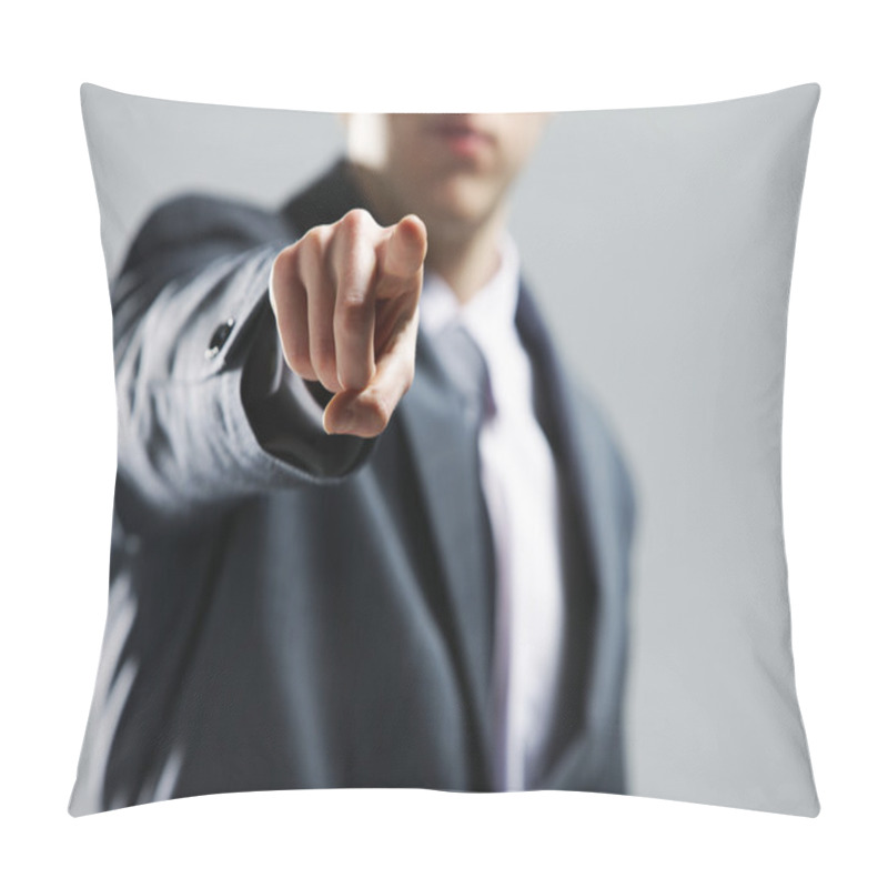 Personality  Businessman Hand Pointing Out At You Pillow Covers