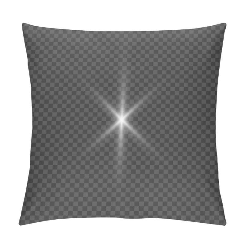 Personality  White Glowing Light Explodes On A Transparent Pillow Covers