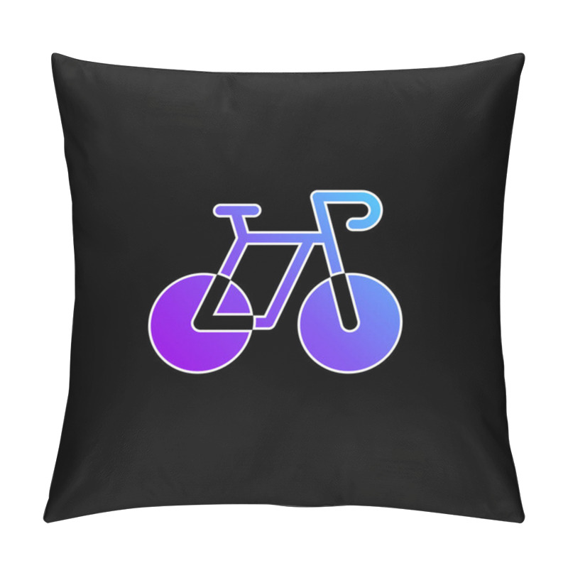 Personality  Bike Blue Gradient Vector Icon Pillow Covers