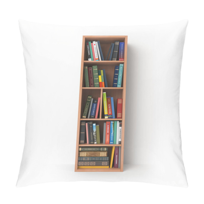 Personality  Letter I. Alphabet In The Form Of Shelves With Books Isolated On Pillow Covers