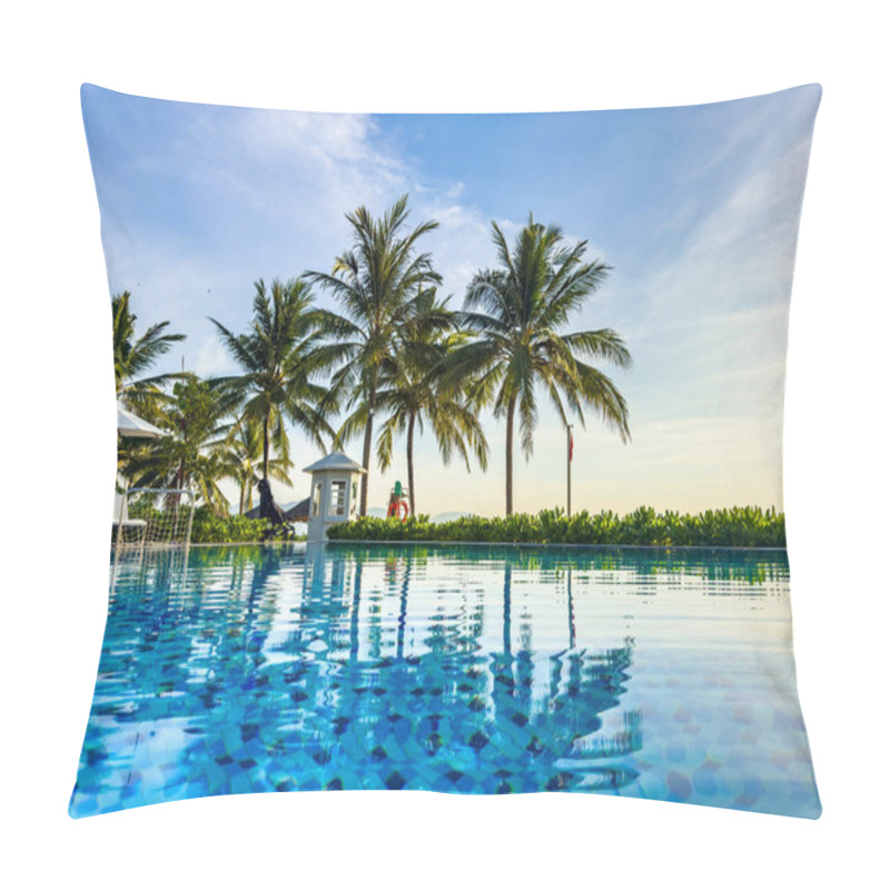 Personality  Beach View From Pool Resort In Da Nang, Vietnam. High Quality Photo Pillow Covers