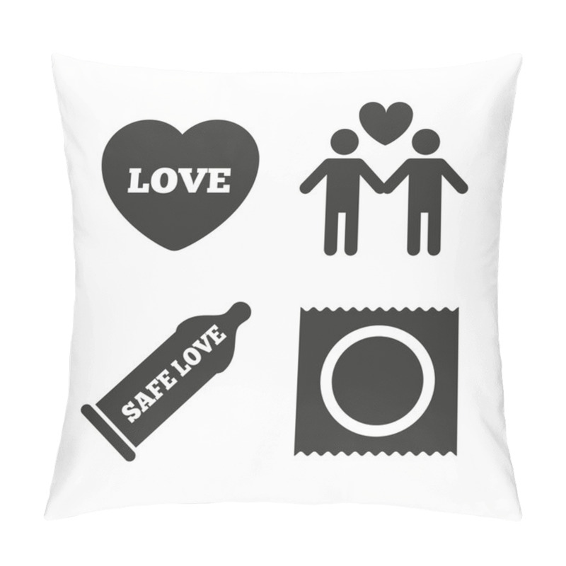 Personality  Condom Safe Sex Icons. Pillow Covers