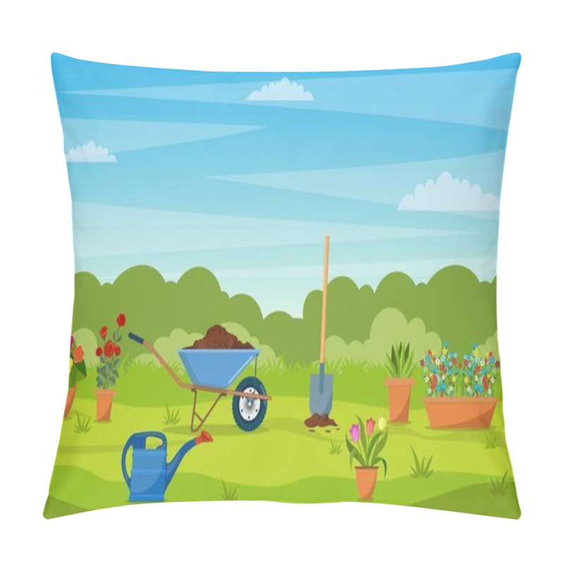 Personality  Garden With Green Grass, Pillow Covers