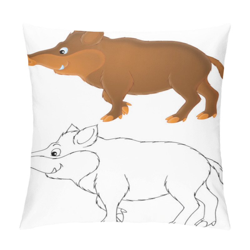 Personality  Wild Boar Pillow Covers