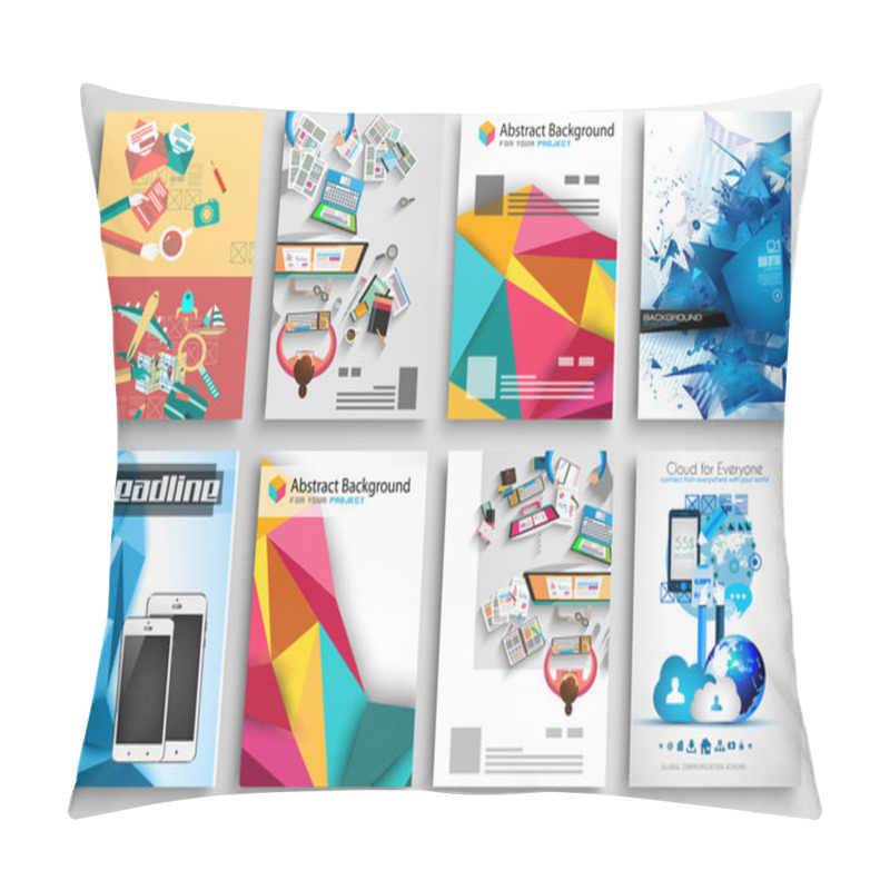 Personality  Set Of Flyer Design, Web Templates Pillow Covers