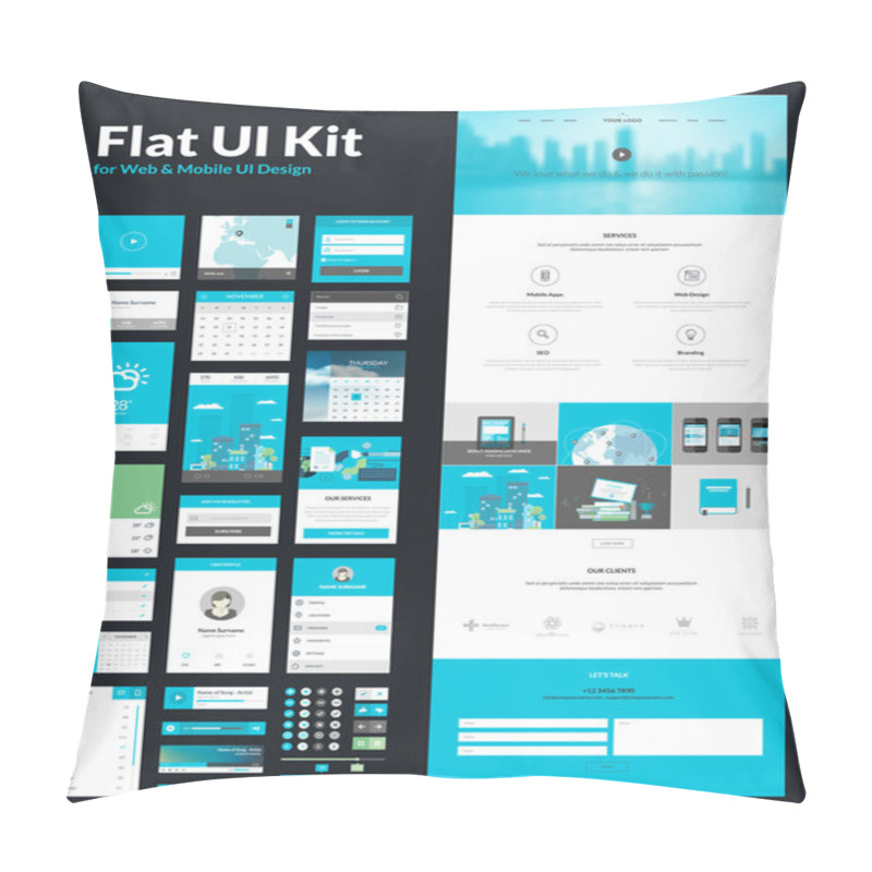 Personality  One Page Website Design Template Pillow Covers